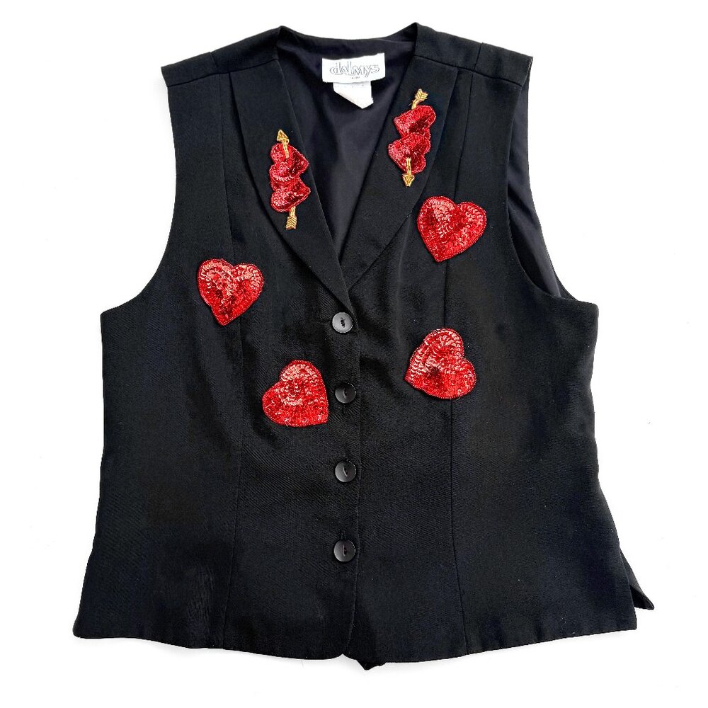 Vintage Dalmys, Heart Vest / Valentines Day Outfit